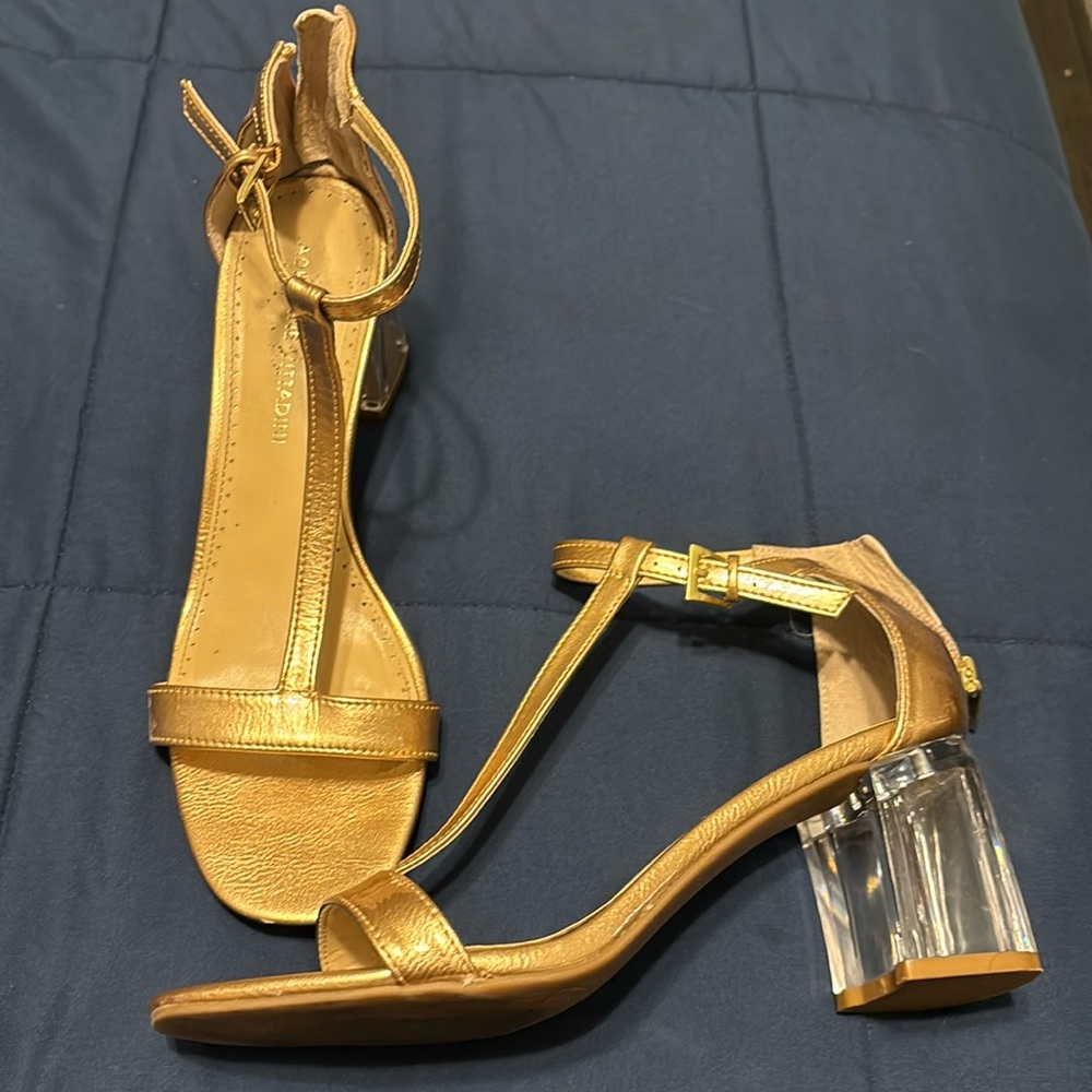 Gold and Clear Heels